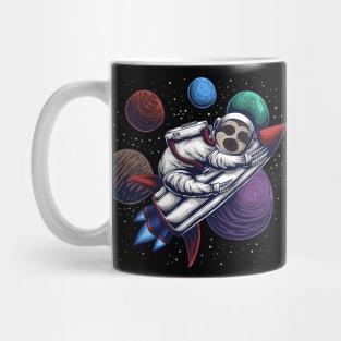 Sloth on Space Rocket Mug